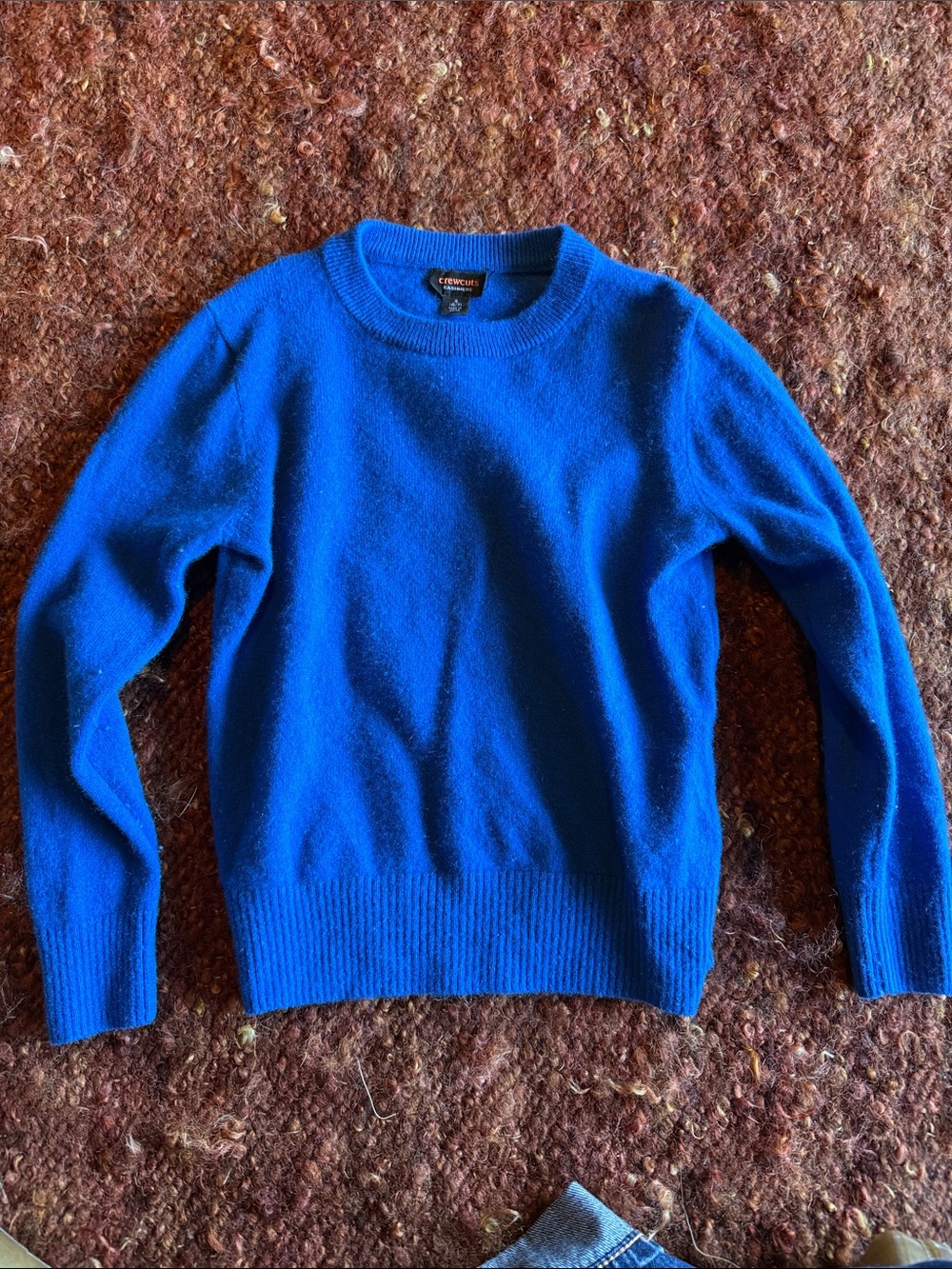 Crewcuts Bright Blue Cashmere Crewneck Sweater